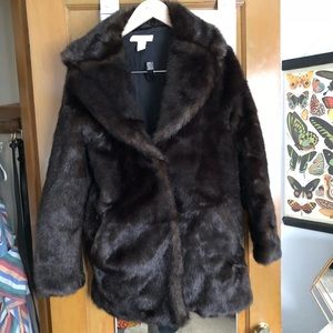 Faux fur coat